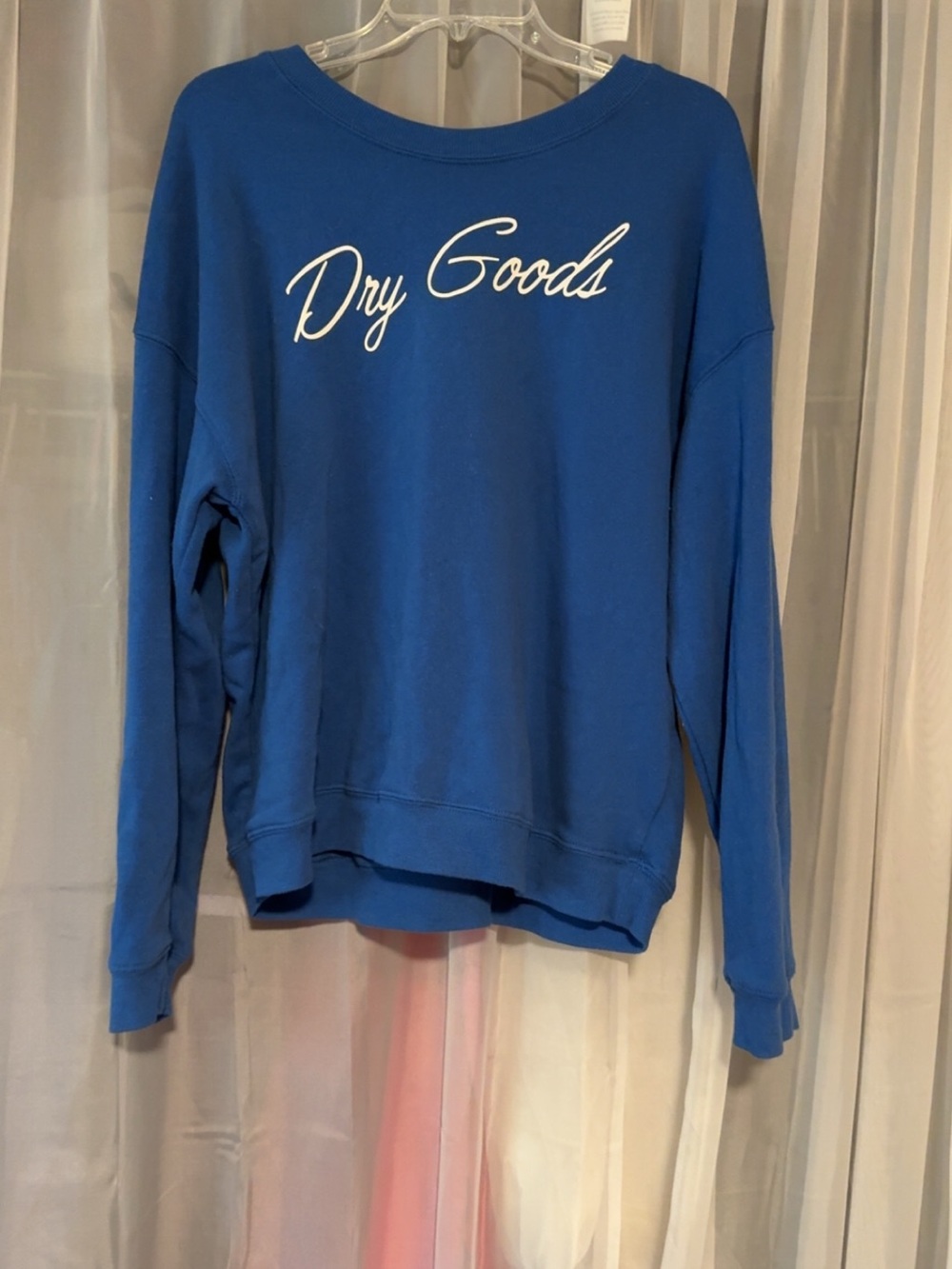 Dry Goods Royal Blue Crewneck with Script Logo